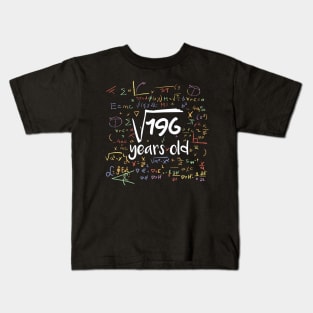 Square Root of 196 Years Old // Funny Math Birthday // 14 Years Old Kids T-Shirt
